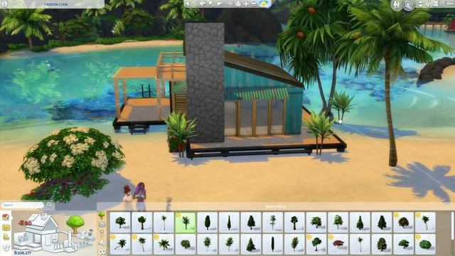 Sims 4 Island Living Beach Shack Build! смотреть онлайн