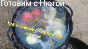 УХА из Сазана в Казане на Костре