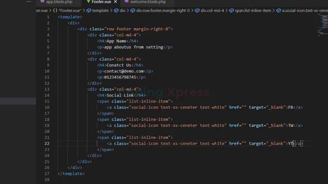 5 Footer Component UI Design | Laravel Vuejs URL Shortener | Laravel Vuejs Tutorial | Coding Xpress смотреть онлайн