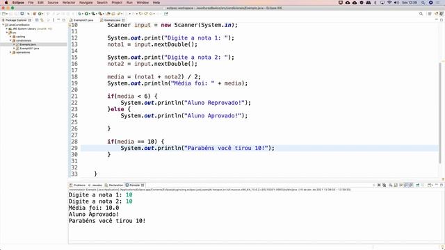 Curso JAVA: #Aula10 #Parte01 - Estruturas Condicionais IF ELSE, e Operador Ternário смотреть онлайн
