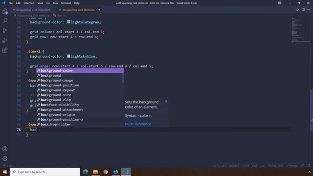 HTML-CSS Tutorial Lesson 80: Spanning Grid Items - Grid #20 смотреть онлайн
