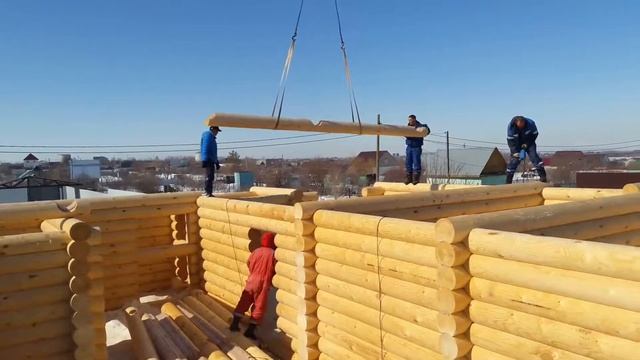 Сборка Сруба Краном смотреть онлайн