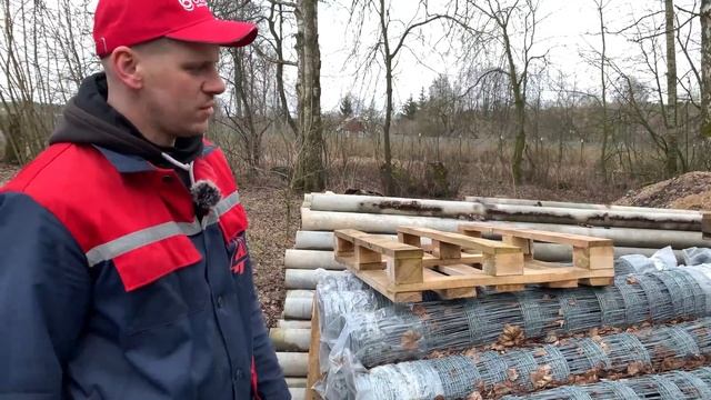 Установка забора 450 метров за 9 часов, огораживаем сад смотреть онлайн