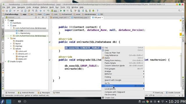 155 Android Studio SQLite OnCreate OnUpgrade Constructor смотреть онлайн