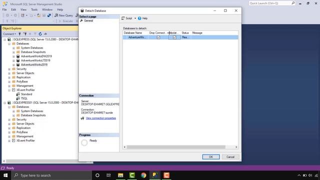 Detach and Attach database in sql server смотреть онлайн