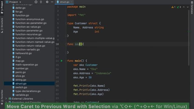 Belajar Go-Lang - 34 Struct Method смотреть онлайн