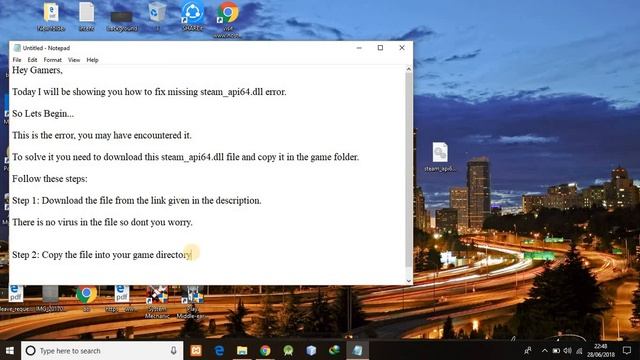 How to Fix Cracked Games steam_api64.dll Missing Error [Solved] смотреть онлайн