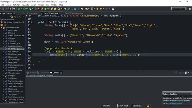 Deck Of Cards Simulation - Inspired By A Program From A  Book(Java How To Program 9th Edition)