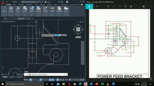 Vlog #3: Activity 3 | Power Feed Bracket using AutoCAD 2021 смотреть онлайн