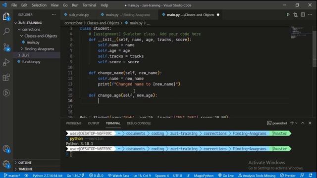 Classes and Objects - Python Task Correction смотреть онлайн