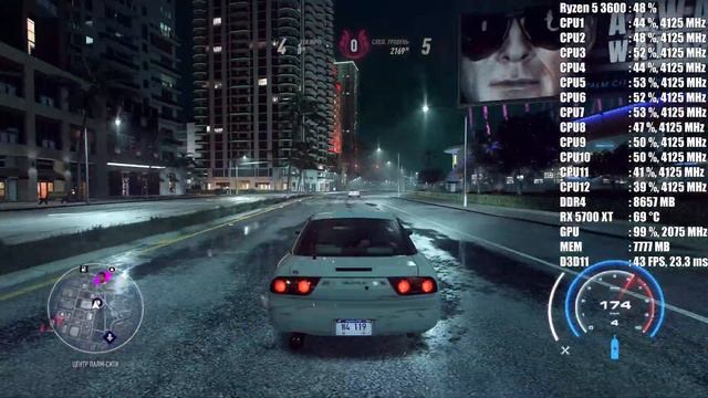Need For Speed Heat - Ryzen 5 3600 + RX 5700 XT - 4K Ultra смотреть онлайн