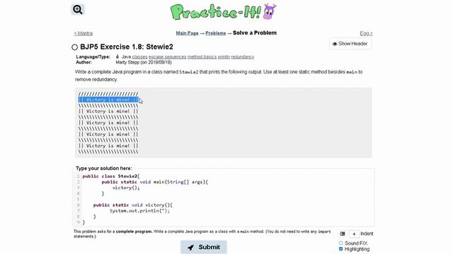 Java Practice-it Introduction to Java Programming | Exercise 1.8 Stewie2 смотреть онлайн