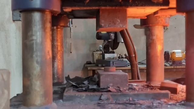 Inverted Tang With Mammoth Tooth - Feather Damascus