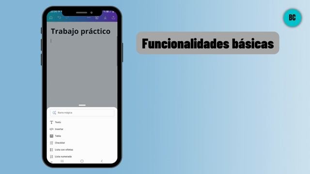 Docs Canva- del celular/ Funcionalidades básicas смотреть онлайн