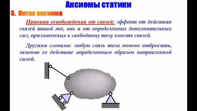 СКД Лекция 01 Основные определения, Аксиомы статики, Связи смотреть онлайн