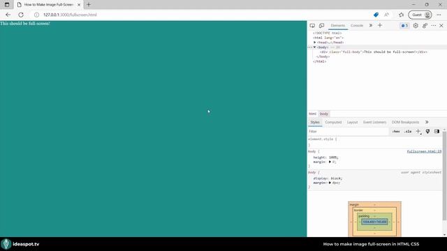 How to Make Image Full Screen in HTML CSS | Full-Screen Background Image | CSS Full Screen Overlay смотреть онлайн
