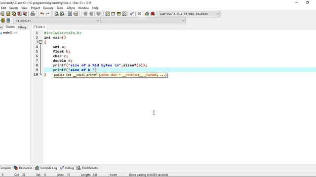 C Program Tutorial To Know The Size Of Integer , Float , Char , Double | In Urdu | In Hindi смотреть онлайн