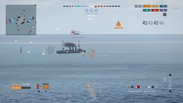 World of Warships - Karlsruhe 4 Kills Devastating Strike Archipelago смотреть онлайн