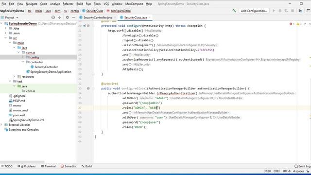 Spring Security Authentication and Role Based Authorization | Code Debugger смотреть онлайн