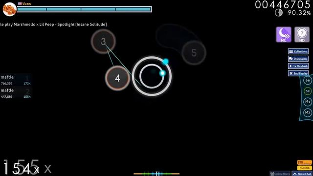 Lil Peep - Spolight (Insane Solitude) 0 miss | osu! lvl (HD, NC | 5.13*) смотреть онлайн