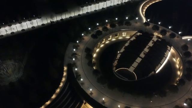 Парк Галицкого. Съемка с высоты. dji SPARK. Пример ночной съемки смотреть онлайн