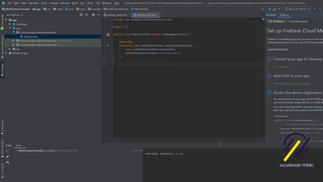 Firebase Push Notifications in Android Studio | Firebase Cloud Messaging Example смотреть онлайн
