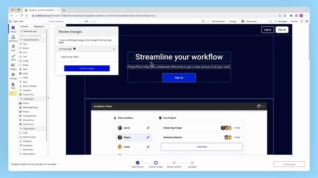 Merging Custom Branches | Bubble Version Control Tutorial смотреть онлайн