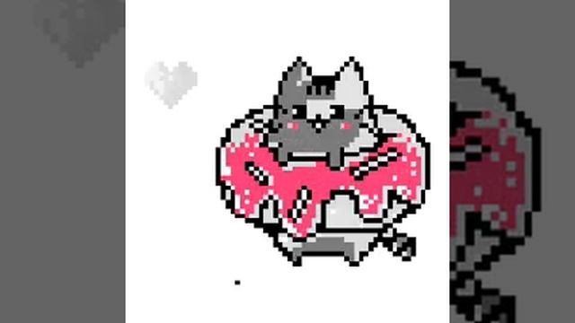 Sandbox cute kitty donut pixel art (27th video) смотреть онлайн