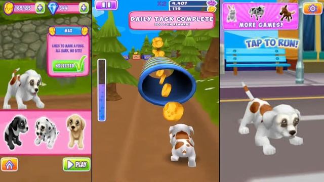 Dog Run Pet Dog Simulator Android Gameplay Best Dog Running Game смотреть онлайн