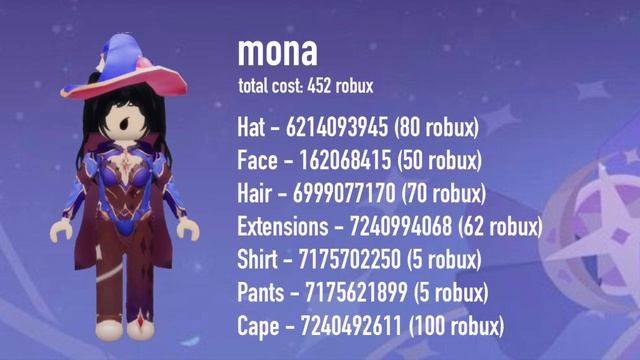 GENSHIN IMPACT ROBLOX OUTFITS PT. 3 (GANYU, MONA, KOKOMI!) смотреть онлайн
