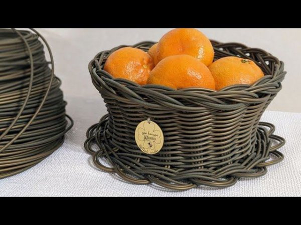 Корзина "Мандариновое настроение" от мастерицы канала ЗАплетем ❤️@Natali_natashkin Натальи❤️