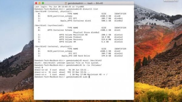 Force an External Mac Drive to Mount via Command Line Terminal Commands in Mac OS X
