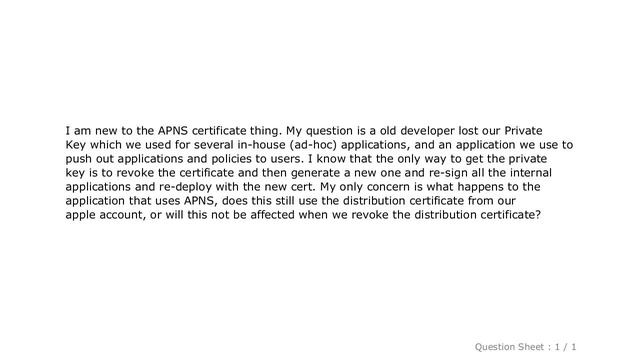 iOS : What happens to the APNS Certificate when revoking the distribution Certificate смотреть онлайн