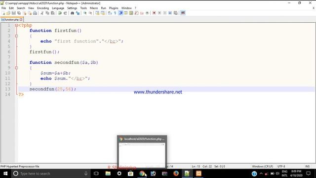 Functions in PHP смотреть онлайн