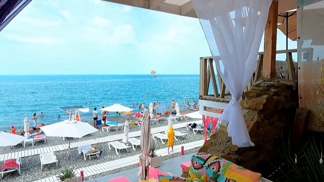 Пляж "Мексиканский тушкан" и цены , тут круто и красиво!!!! Июнь 2022?ЛАЗАРЕВСКОЕ СЕГОДНЯ?СОЧИ. смотреть онлайн