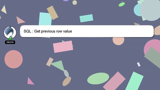 SQL : Get previous row value смотреть онлайн
