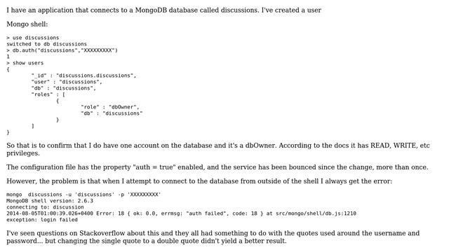 MongoDB Auth, can be authenticated in the shell but not via the command line (2 Solutions!!) смотреть онлайн
