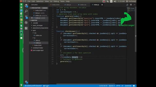 Quiz Test Web App using simple JSON data смотреть онлайн