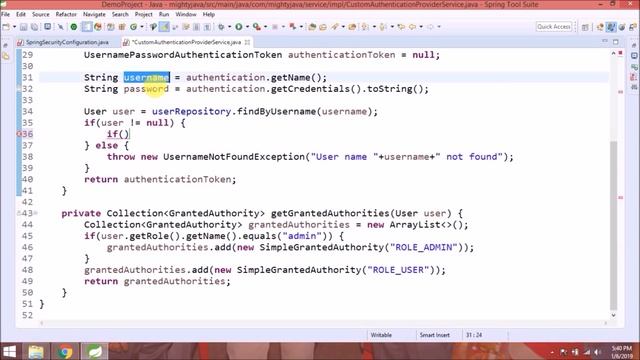 36 - Spring Boot : Custom Authentication Provider | Spring Security | Almighty Java смотреть онлайн