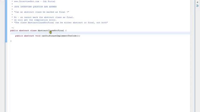 Can an abstract class be marked as final Java смотреть онлайн
