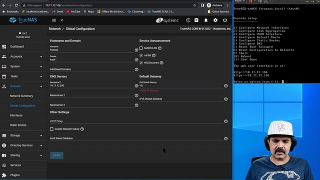 TrueNAS Core como configurar IP Estático 2022 смотреть онлайн