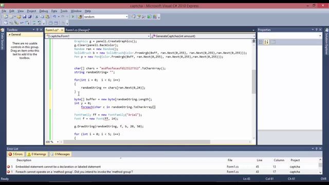 C# Project 5 Captcha Generator, Getting Image Name Ders 173 смотреть онлайн
