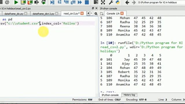 Read and Write data from CSV file смотреть онлайн