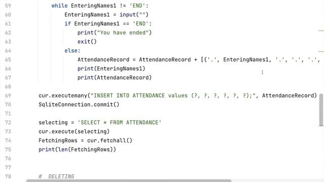 Python with Anvita #92 - Attendance project, Delete from table based on User Input, Sqlite смотреть онлайн