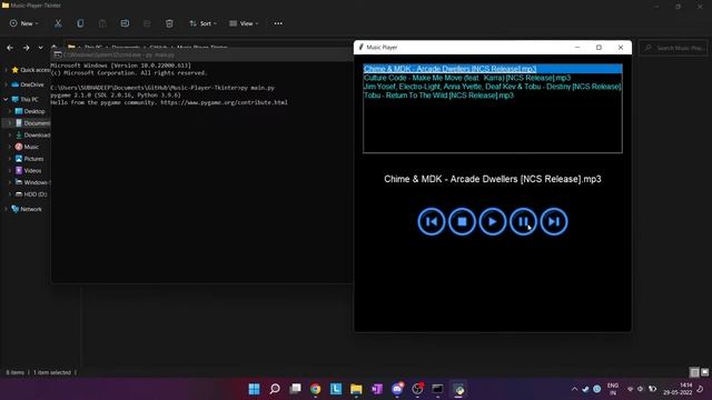 Music Player using Python | Python, Tkinter смотреть онлайн