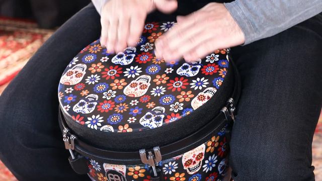 MEINL Percussion 12" Jumbo Djembe, Day Of The Dead, Designer Head JD12DA-DH смотреть онлайн