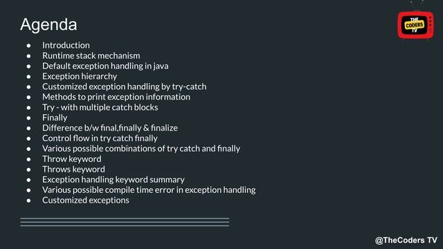 #0 Exception Handling in Java | The Complete GUIDE | TheCoders TV смотреть онлайн