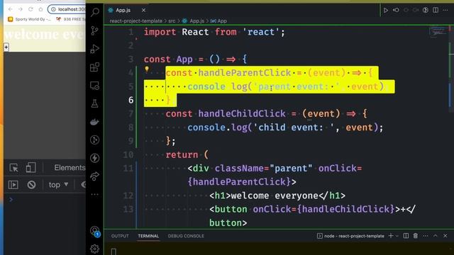 React Bangla Tutorial 26 : Event Bubbling | stopPropagation смотреть онлайн