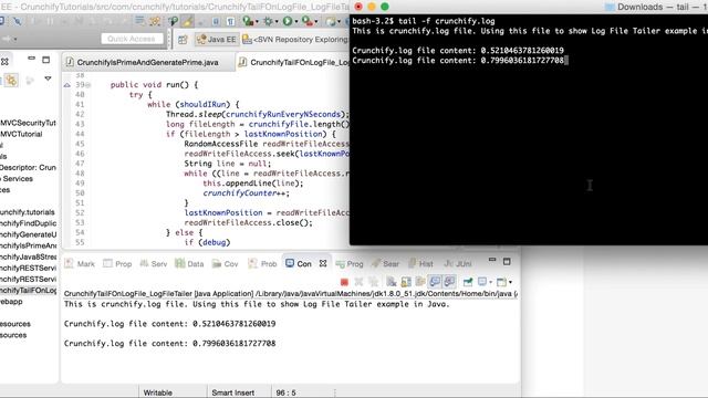 Crunchify Log File Tailer Example in Java смотреть онлайн