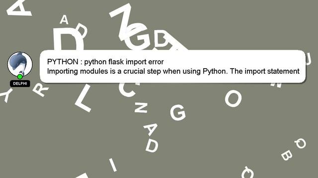 PYTHON : python flask import error смотреть онлайн